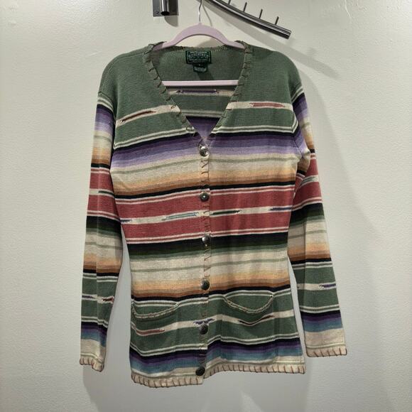 Ralph Lauren Country 90s Vintage Rare Western Aztec Southwest Sweater Cardigan - Picture 3 of 15